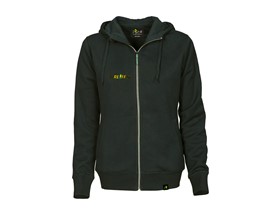 Hooded jacket with logo in black Lady